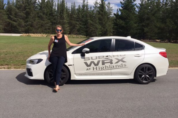 Cheree Morrison races a Subaru WRX