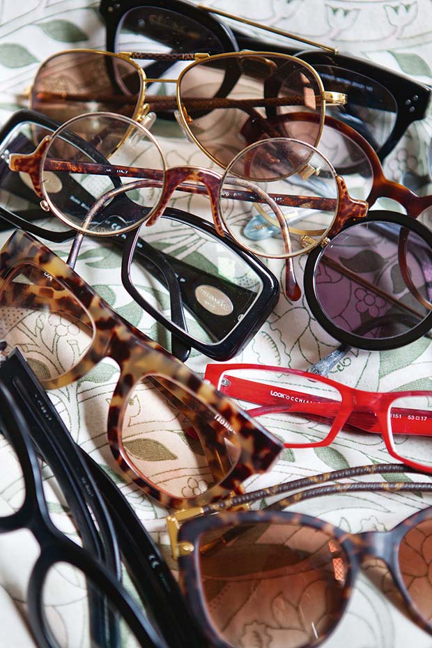 Barbara's prescription hasn’t changed since she was 16, so her collection of glasses is vast: “I have enough to fill up a museum”