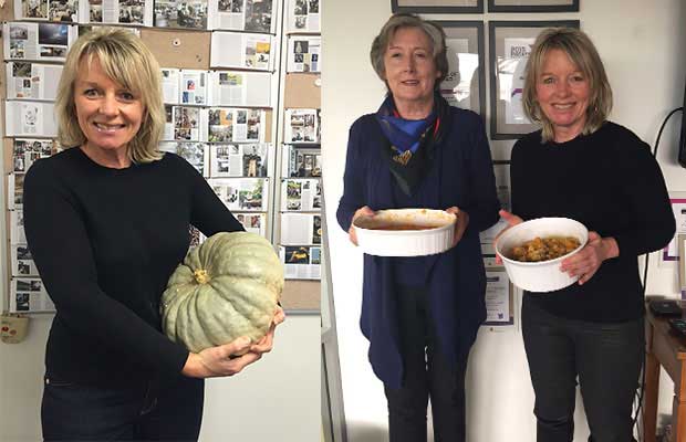 Tracey Yearbury and Rosemarie White with their pumpkin curries.