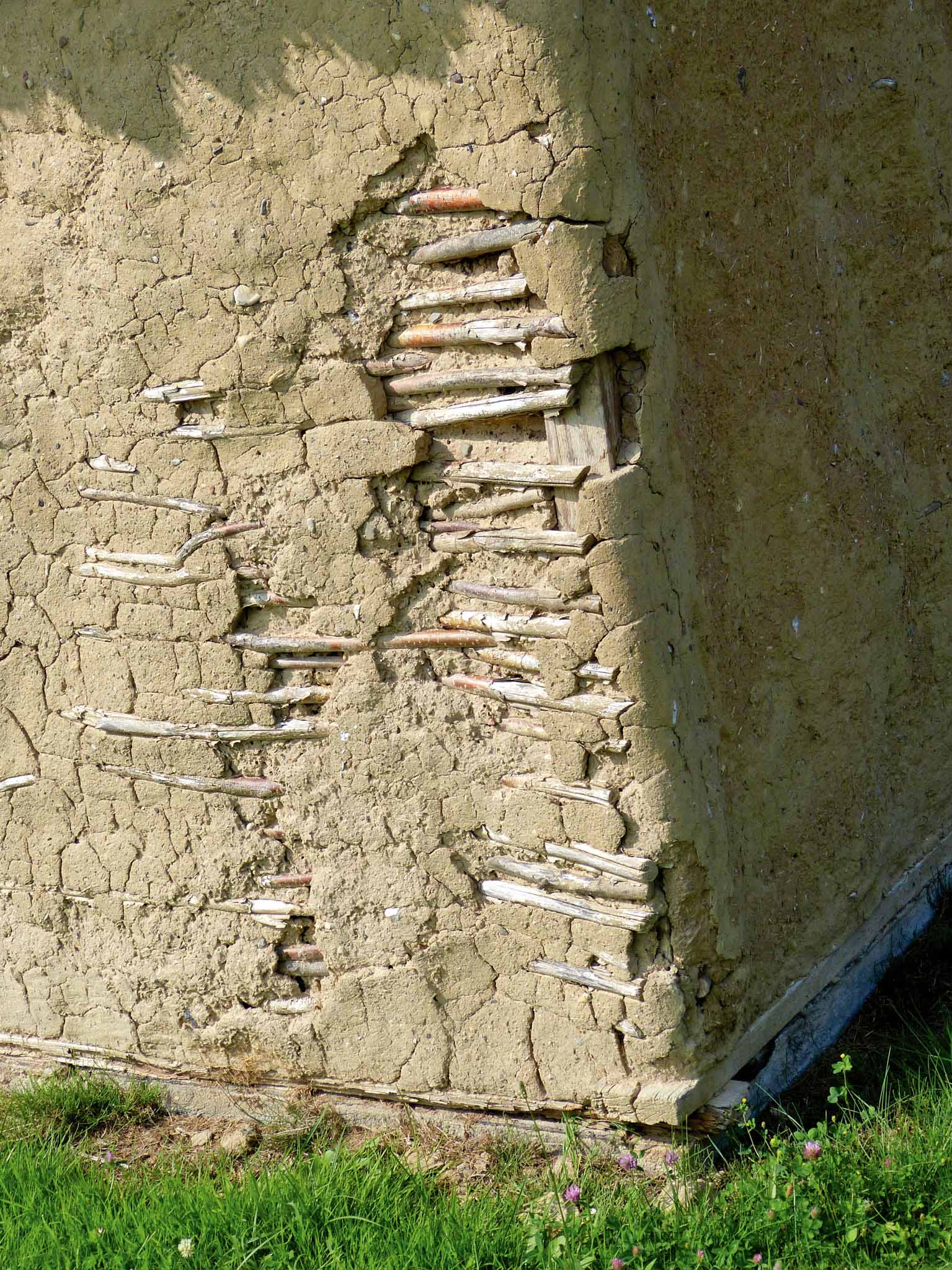 A wattle and daub wall still standing in northern Germany after 1100 years.