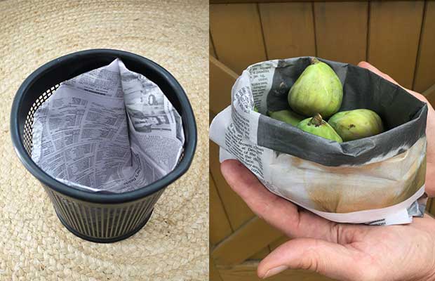 How to make a bin liner out of newspaper in 6 easy steps
