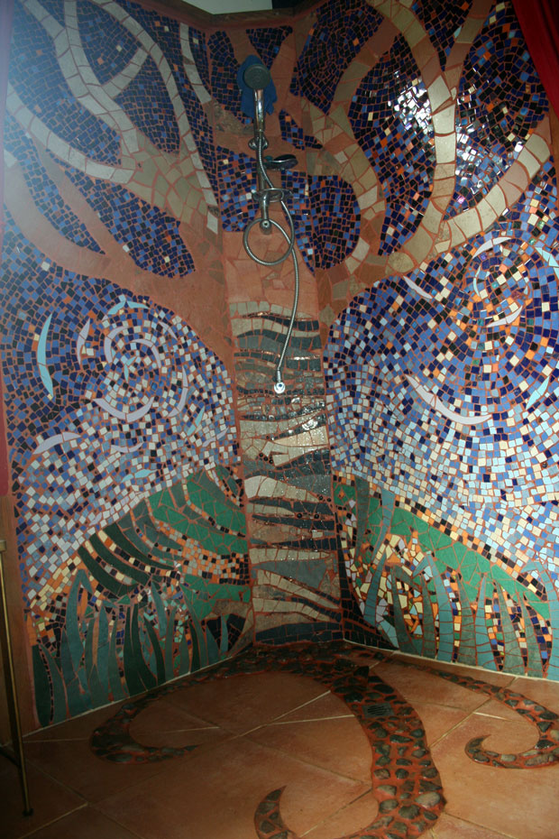 mosaic shower