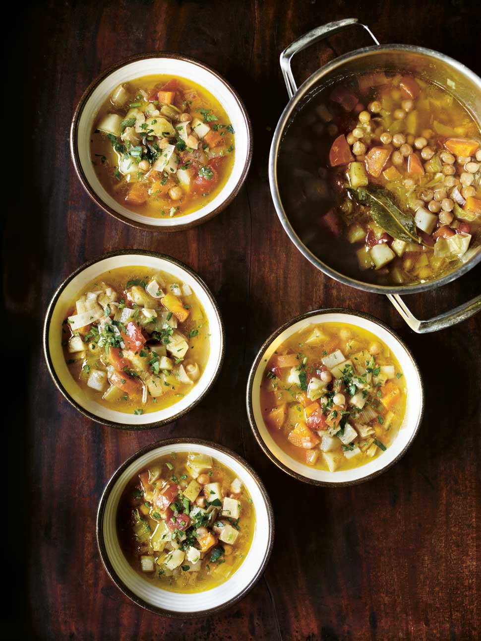 chickpea and vegetable soup, great dixter recipe