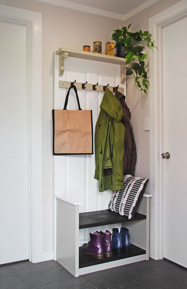 Make A Coat Stand From An Old Door, How To Hang A Coat Rack On Hollow Door